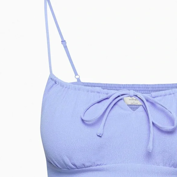 Aritzia Wilfred Bellow Mini Dress- Tie-Front Paisley Dress - Picture 11 of 11